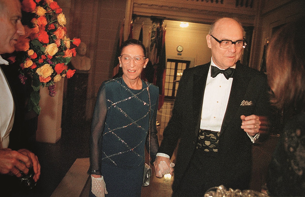 382727 12: U.S. Supreme Court Justice Ruth Bader Ginsburg and her husband John Ginsburg attend a gala opening night dinner following a Washington Opera performance Oct 21, 2000 in Washington, D.C. (Photo by Karin Cooper/Liaison)